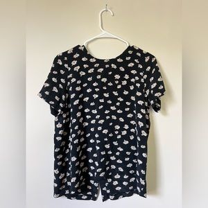 Madewell button-back silk top size small